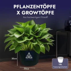 Urban Gardening Lösung: Treez Tools 12-Liter-Anzuchttöpfe, perfekt für nachhaltigen Pflanzenanbau.