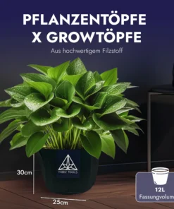 Urban Gardening Lösung: Treez Tools 12-Liter-Anzuchttöpfe, perfekt für nachhaltigen Pflanzenanbau.
