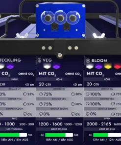 Treez Tools Grow Light LED 500 PRO energieeffiziente Vollspektrum LED Grow Lampe 500W für Indoor-Grow und anbau, mit flexibler Dimmfunktion und UV-Licht