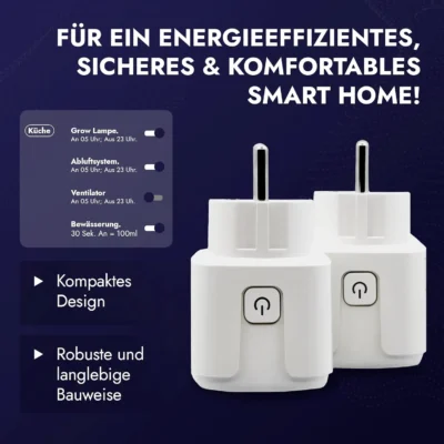 Treez Tools Smart Plug – Smarte Steckdose mit 3520W Leistung und Zeitplan-Funktion