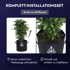 Effortless Plant Care: Treez Tools watering kit with 30W pump, perfect for up to 10 plants in your grow tent.