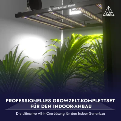 Treez Tools Grow Light LED 320 PRO energieeffiziente Vollspektrum LED Pflanzenlampe für Indoor-Anbau, anbau, und maximale Erträge bei minimalem Stromverbrauch