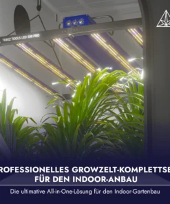 Treez Tools Grow Light LED 500 PRO energieeffiziente Vollspektrum LED Grow Lampe 500W für Indoor-Grow und anbau, mit flexibler Dimmfunktion und UV-Licht