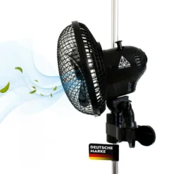 Treez Tools Mini Fan – Oszillierender Ventilator – Clip-On Ventilator mit 2 Geschwindigkeitsstufen für Dein Anbauzelt