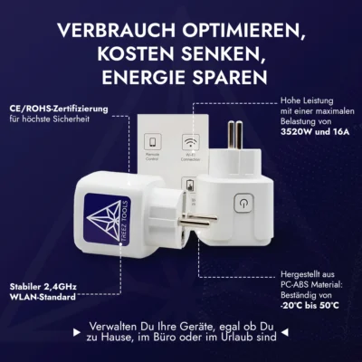 Treez Tools Smart Plug – Smarte Steckdose mit 3520W Leistung und Zeitplan-Funktion