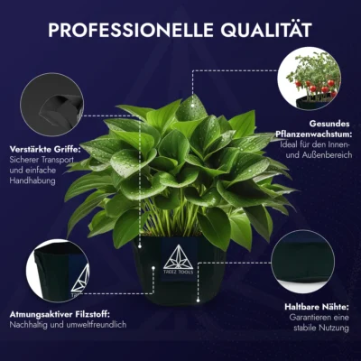Treez Tools: Robuste 12-Liter-Anzuchttöpfe, perfekt für Urban Gardening und nachhaltige Pflanzenpflege.