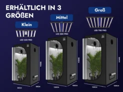 Treez Tools Grow Zelt Schwarz – Robustes Grow Zelt mit reflektierendem Mylar und optimaler Belüftung