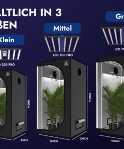 Treez Tools Grow Zelt Schwarz – Robustes Grow Zelt mit reflektierendem Mylar und optimaler Belüftung