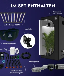 Treez Tools Grow Light LED 700W – Hochleistungs-LED mit Fernrot- und UV-Licht für optimierte Blütephasen.