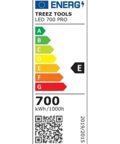 Energieklassifizierung der Treez Tools Grow Light LED 700 PRO – Energieeffiziente 700W LED-Lampe für nachhaltiges Indoor-Gardening