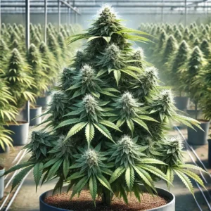 Mittlere Blütephase beim Cannabisanbau mit dichten Blüten und Harzproduktion