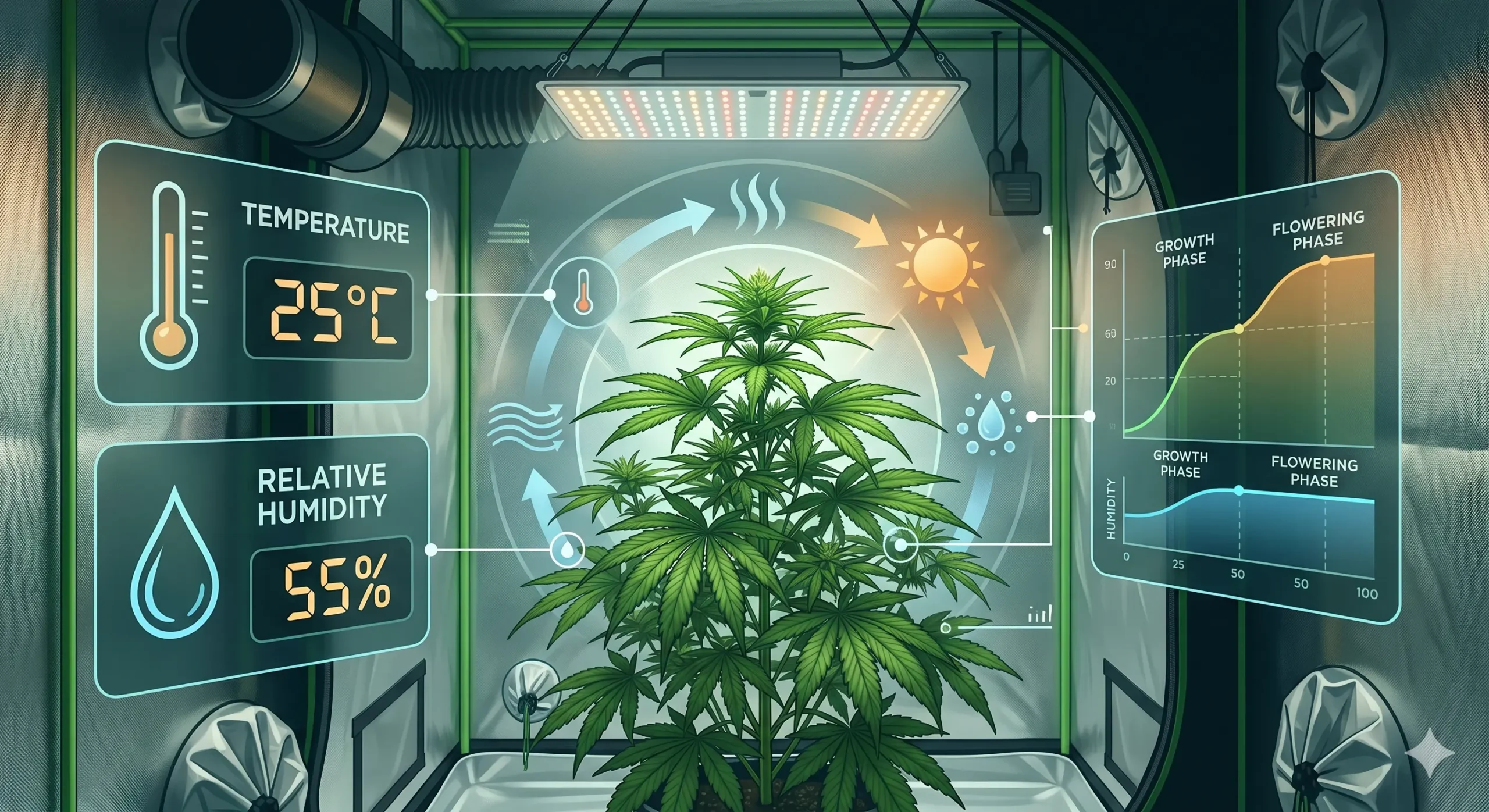 Klimakontrolle Indoor Grow Temperatur und Luftfeuchtigkeit