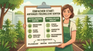 Cannabis Sorten für Anfänger Indoor Grow robuste Pflanzen Setup
