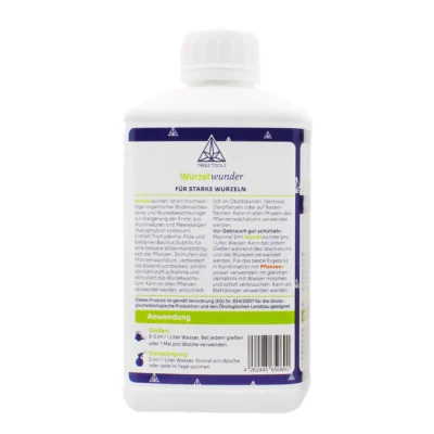 Wurzel Wunder is a 100% natural liquid fertilizer that optimizes the root growth and soil fertility of 420 plants