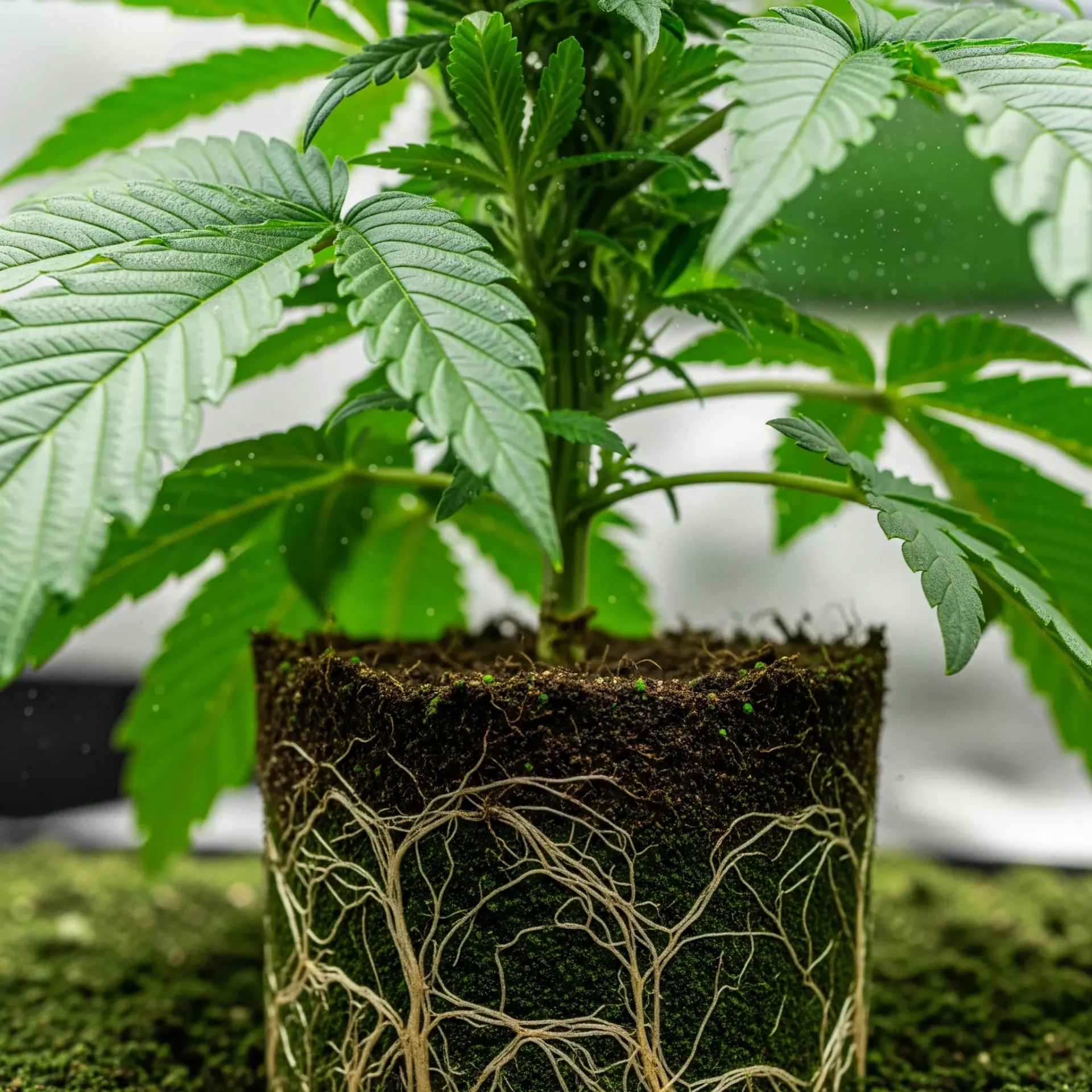 Algen-Dünger, Bio-Cannabis, Seetang-Extrakt, organischer Anbau, Wachstumsbooster, Wurzelstimulator, natürliche Pestizide, Hanfpflege