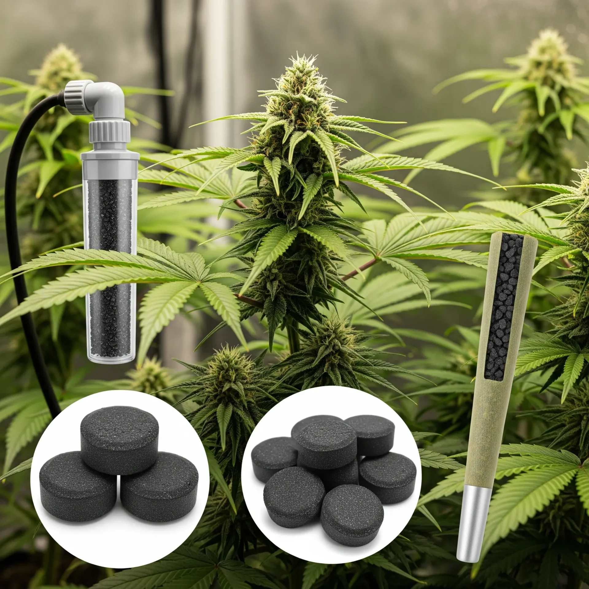 Aktivkohle, Cannabis, Wasserfiltration, Rauchfilter, Growhilfe, Entgiftung, Bio-Anbau, Jointfilter