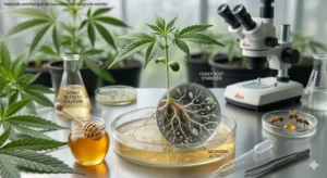 Anwendung von Bio-Honig als natürlicher Wurzelstimulator für Cannabispflanzen