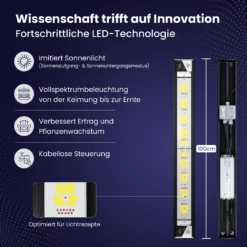 Treez Tools Professionelle 340W Grow-Licht-Lösung mit 3 Jahren Garantie & wissenschaftlich optimierten Rezepten für jede Wachstumsphase