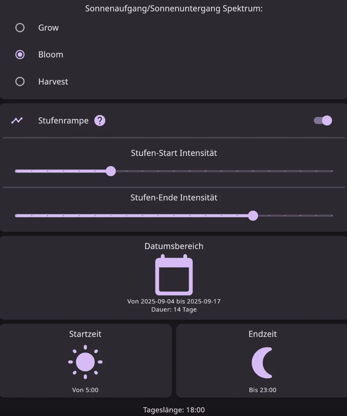 Smart Grow Light Series weitere Features & Funktionen