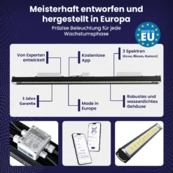 Hocheffiziente Pflanzlampe mit passiver Kühlung & IP65 – Europäische Fertigung von Treez Tools