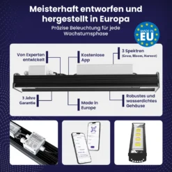 Hocheffiziente Pflanzlampe mit passiver Kühlung & IP65 – Europäische Fertigung von Treez Tools