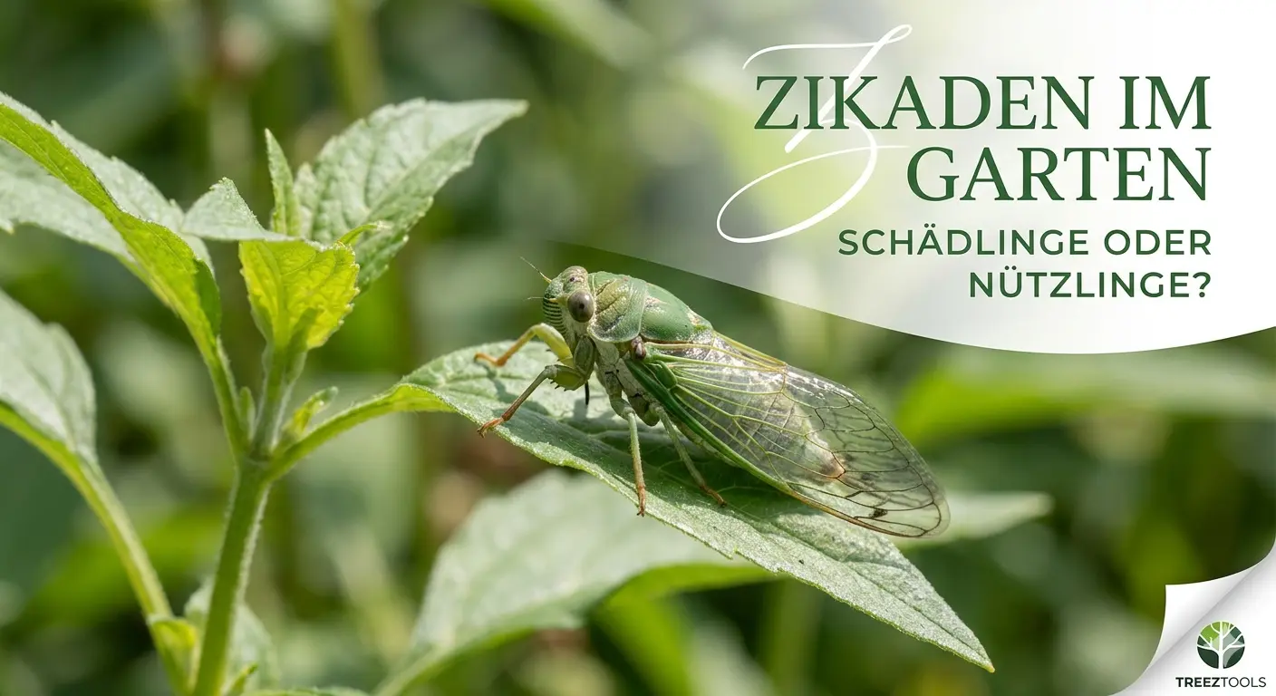 Kleine grüne Zikade auf einem Cannabisblatt mit punktförmigen Saugstellen.