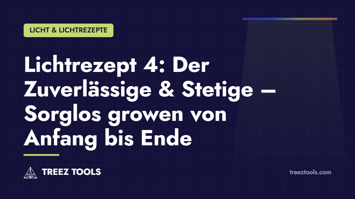 Titelbild: Lichtrezept 4: Der Zuverlässige & Stetige – Sorglos growen von Anfang bis Ende