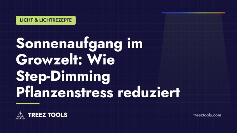 Titelbild: Sonnenaufgang im Growzelt: Wie Step-Dimming Pflanzenstress reduziert