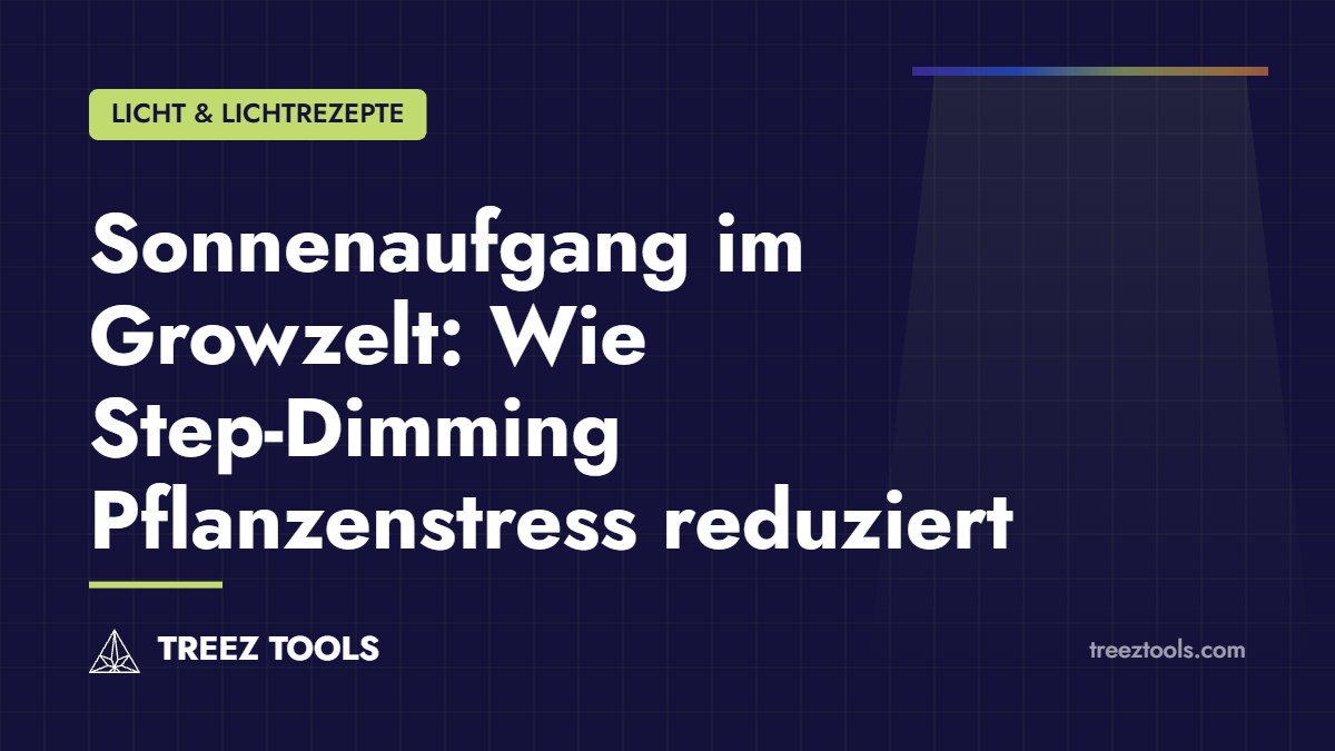 Titelbild: Sonnenaufgang im Growzelt: Wie Step-Dimming Pflanzenstress reduziert